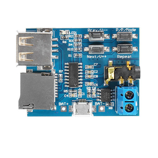 Picture of MP3 Lossless Decoder Board With Power Amplifier Module TF Card Decoding Player