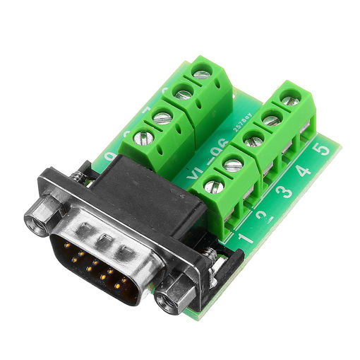 Picture of Male Head RS232 Turn Terminal Serial Port Adapter DB9 Terminal Connector