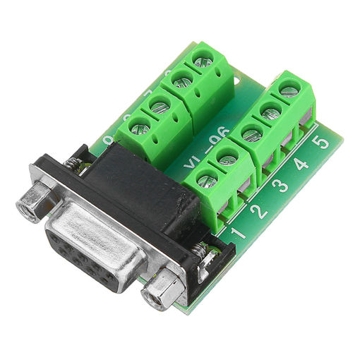Picture of Female Head RS232 Turn Terminal Serial Port Adapter DB9 Terminal Connector