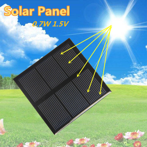 Picture of 0.7W 1.5V Mini Solar Panel With Line Rechargeable 1.2V Battery