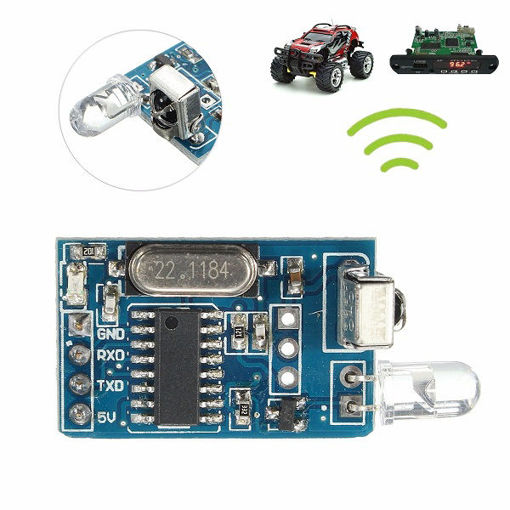 Immagine di DIY 5V Wireless IR Infrared Remote Decoder Encoding Transmitter Receiver Module
