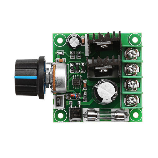 Immagine di DC 9V To 50V 10A Stepless Adjustable PWM DC Motor Speed Controller Module With Knob