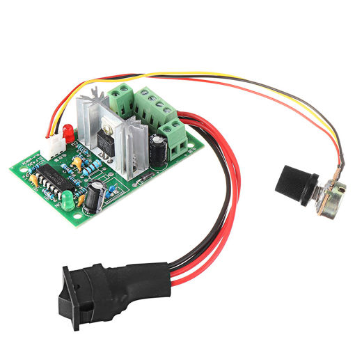 Immagine di 6V 12V 24V PWM DC Motor Governor Electronic Stepless Speed Controller Regulation Brushless Motor Inverter Switch CCW CW
