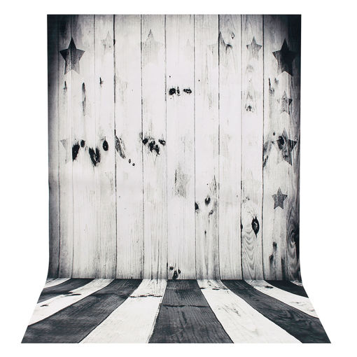 Immagine di 35x23 Inch Black White Wall Floor Photography Backdrop Background Studio Prop