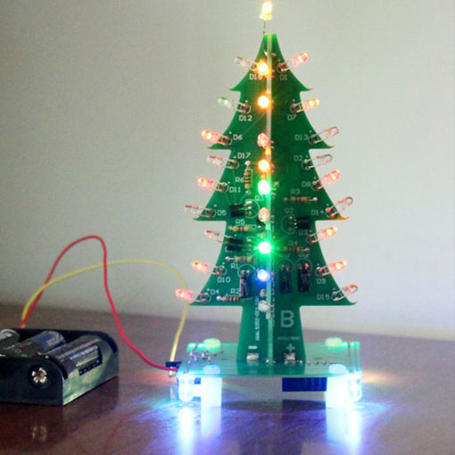 Picture of Geekcreit Assembled Christmas Tree Colorful LED Flash Module 3D LED Flash Light
