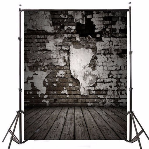 Picture of 5x7FT Wooden Brick Theme Photography Background Vinyl Fabric Studio Backdrop 1.5x2.1m