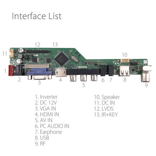 Immagine di T.RD8503.03 LED TV Controller LCD Driver Board TV/PC/VGA/HDMI/USB 2ch 6bit 30pins