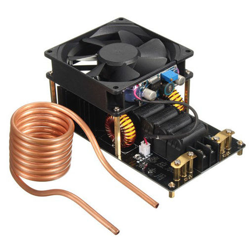Picture of Geekcreit 1000W 20A ZVS Induction Heating Machine Cooling Fan PCB Copper Tube 12-36V