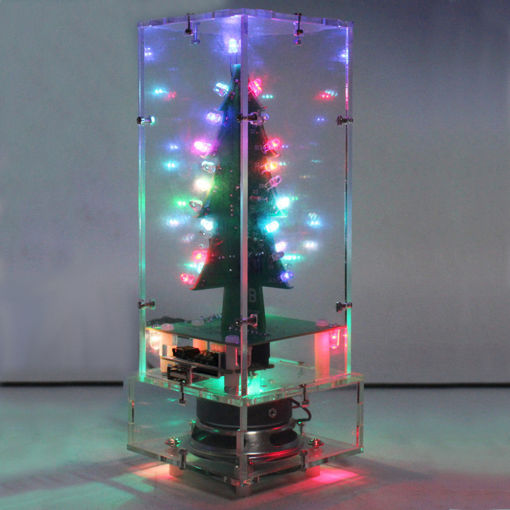 Picture of Geekcreit Assembled Christmas Tree Colorful LED Flash Module 3D LED Flash Light MP3 bluetooth