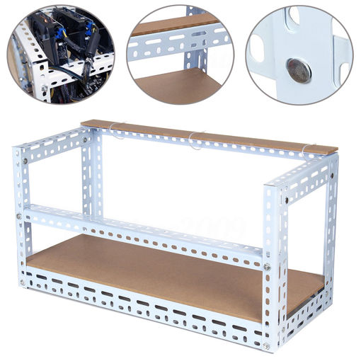 Immagine di DIY Aluminum Frame For 4 GPU Mining Crypto-currency Mining Rigs