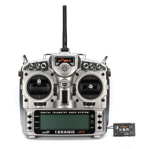 Immagine di Original FrSky 2.4G ACCST Taranis X9D Plus Transmitter With X8R Receiver for RC Drone FPV Racing