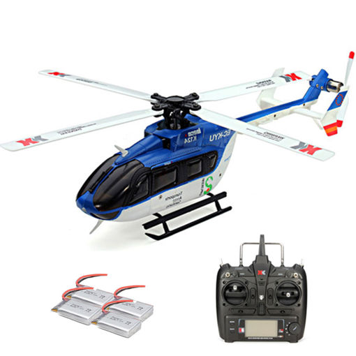 Picture of XK K124 2.4G 6CH Brushless EC145 3D6G System RC Helicopter 4PCS 3.7V 700mAh Lipo Battery Version Compatible With FUTAB-A S-FHSS