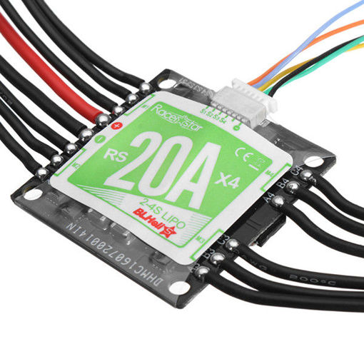 Picture of Racerstar RS20Ax4 20A 4 in 1 Blheli_S Opto ESC 2-4S Support Dshot150 Dshot300 for RC FPV Racing Drone