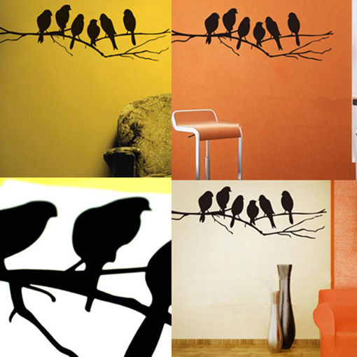 Immagine di Removable Birds Branch Tree Wall Stickers Home Art Decals DIY Living Room Decor