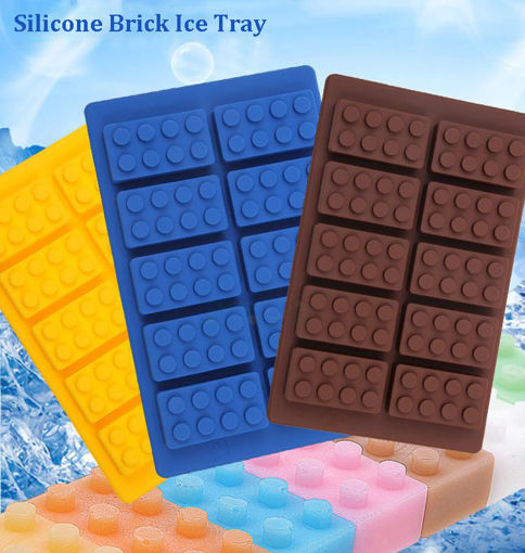 Immagine di Brick Pattern Silicone Ice Cube Jelly Tray Maker Chocolate Mold