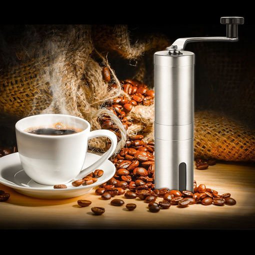 Picture of Adjustable Stainless Steel Ceramic Manual Coffee Bean Grinder Hand Grinding Tool