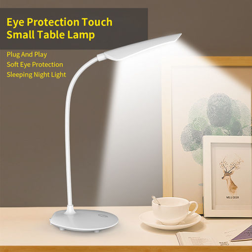 Immagine di Loskii Adjustable Reading Light Touch Switch Table Lamp USB Rechargeable LED Desk Lamp