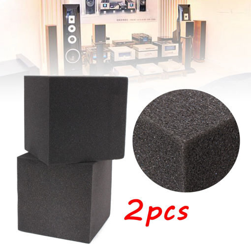 Picture of 2Pcs 20X Soundproof Foam Absorption Cube Studio Acoustic Music Room Treat 20x20x20cm