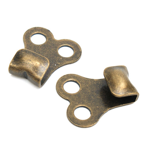 Picture of 10 Set Gunmetal Boot Hooks Lace Fittings with Rivets for Camping Hiking Climbing