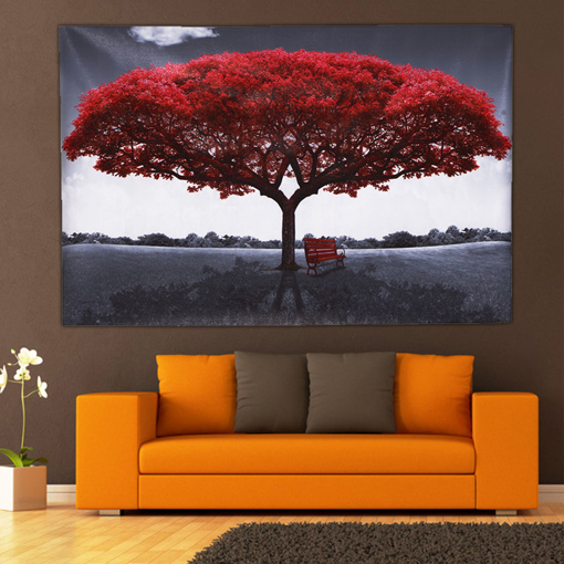 Picture of Large Red Tree Canvas Modern Home Wall Decor Art Paintings Picture Print No Frame Home Decorations